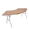 Atlas Commercial Products Titan Series Wood Folding Table, 7 ft Serpentine, Vinyl Edge WFT5-SERP3084 - alternate 2